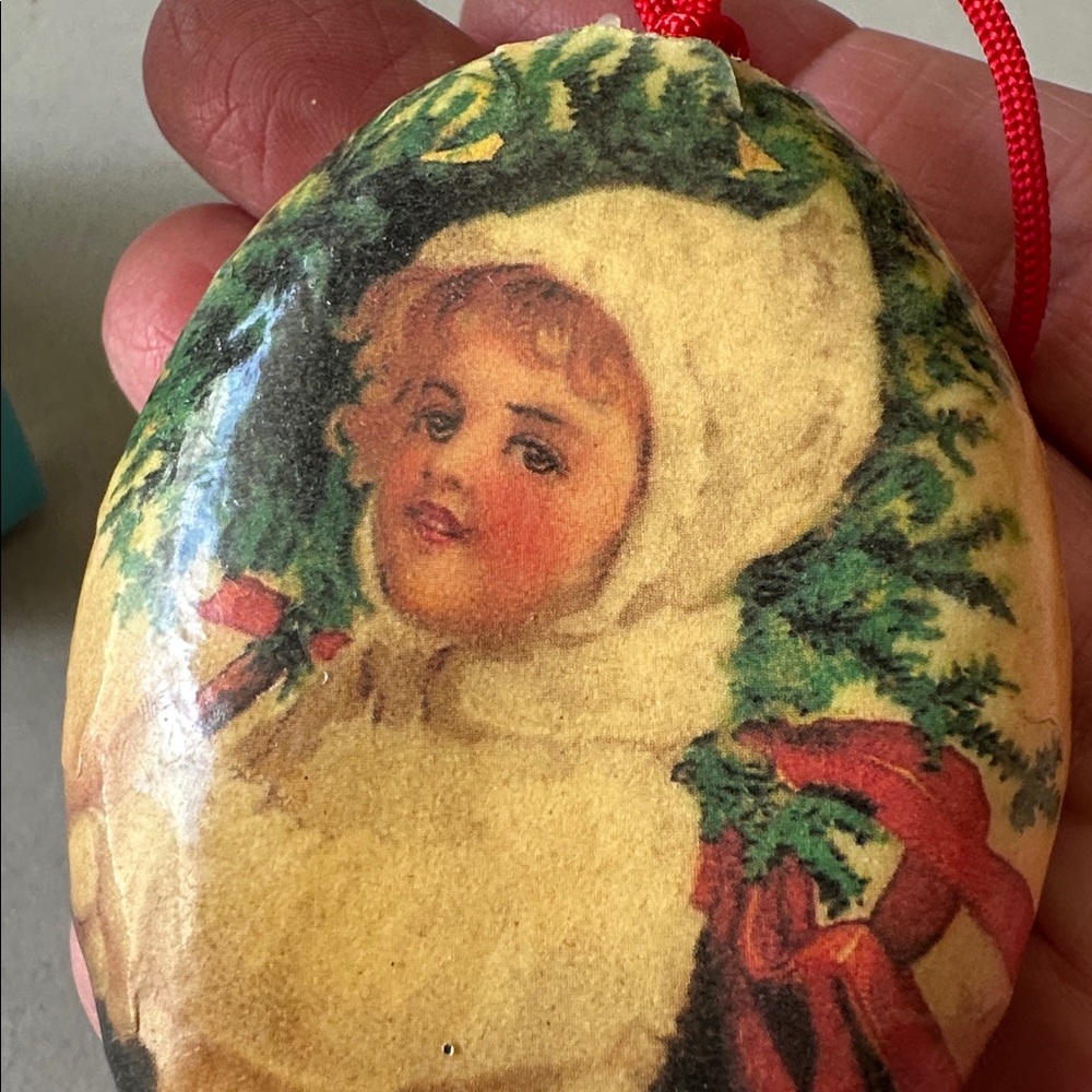 Christmas Vintage Paper Mache Ornament